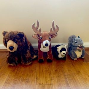 Aurora Miyoni Woodland Stuffed Animal Set Deer Bear Squirrel Ferret Plush